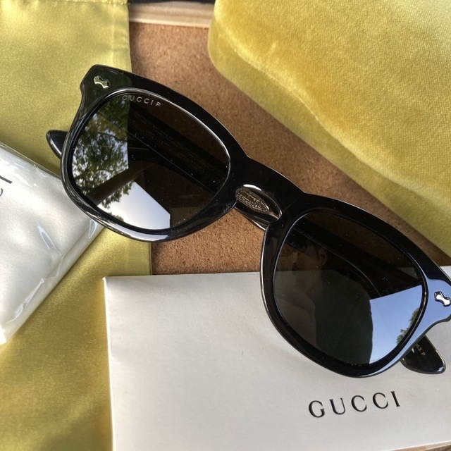 新品レア正規品 GUCCI グッチ サングラス アイウェア 完品 ブラック 銀
