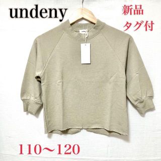 [新品タグ有】undeny バックスリットビッグトレーナー キッズ 110(Tシャツ/カットソー)