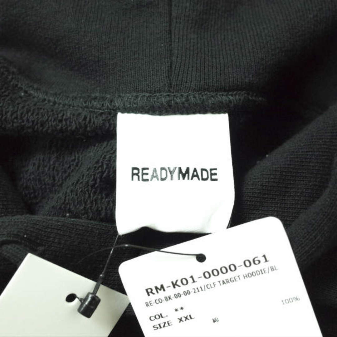 READYMADE レディメイド 22AW 日本製 CLF TARGET HOODIE ターゲットフーディー RM-K01-0000-061 XXL BLACK スウェットプルオーバーパーカー トップス【READYMADE】