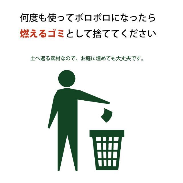 100％ 紙（パルプ）でできたセルローススポンジ10枚セット（120円/枚） インテリア/住まい/日用品のキッチン/食器(その他)の商品写真