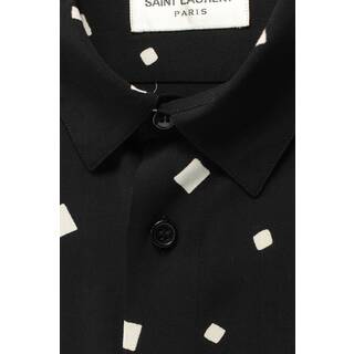 サンローラン SAINT LAURENT スクエアドットレーヨンシャツ 601070 レーヨン メンズ 半袖シャツ