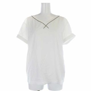 ブルネロクチネリ(BRUNELLO CUCINELLI)のブルネロクチネリ Tシャツ カットソー Vネック コットン モニーレ 白(Tシャツ(半袖/袖なし))