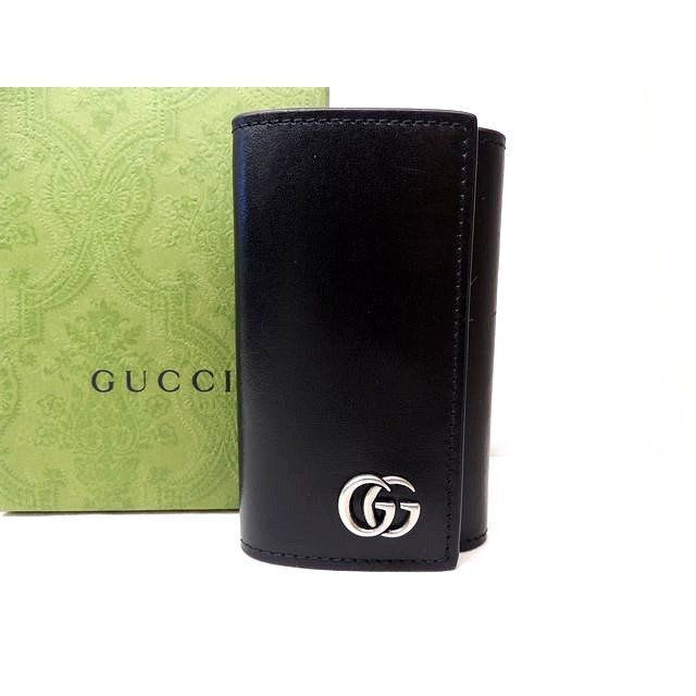 GUCCI □ 435305 GGマーモント レザー 6連 キーケース メンズ