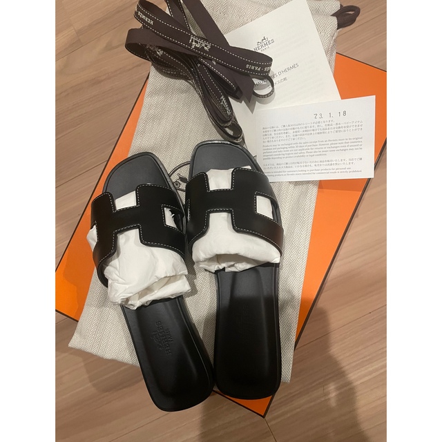 HERMES オラン☆ノワール☆35.5レディース