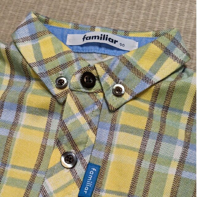 familiar(ファミリア)のfamiliar チェックシャツ 90 キッズ/ベビー/マタニティのキッズ服男の子用(90cm~)(Tシャツ/カットソー)の商品写真