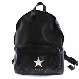 ジバンシィ(GIVENCHY)のジバンシィ スターデザイン カーフレザー バックパック リュック デイパック 黒(リュック/バックパック)