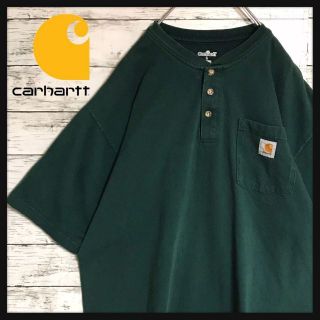 カーハート(carhartt)の【人気 Lサイズ】カーハート　ハーフボタンロゴ入り半袖Tシャツ　H358(Tシャツ/カットソー(半袖/袖なし))