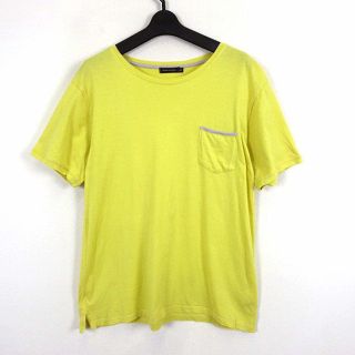 アーバンリサーチ(URBAN RESEARCH)のアーバンリサーチ Tシャツ ポケットT 配色 クルーネック L 40 黄(Tシャツ/カットソー(半袖/袖なし))