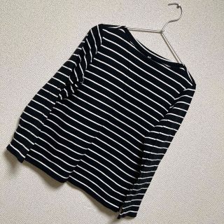 ユニクロ(UNIQLO)のUNIQLO／ボーダー柄／ロンT／M(Tシャツ(長袖/七分))