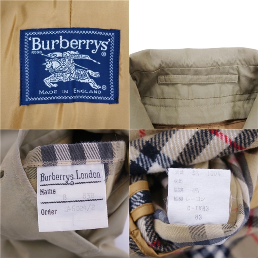 BURBERRY(バーバリー)のVintage バーバリー Burberrys コート 英国製 ライナー付き ステンカラーコート バルマカーンコート コットン100％ アウター レディース 8(M相当) カーキベージュ レディースのジャケット/アウター(その他)の商品写真