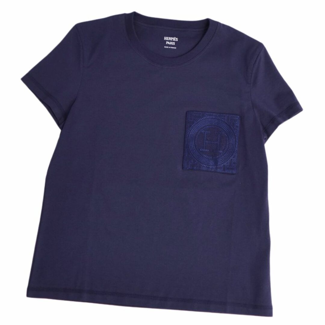 エルメス【HERMES】Tシャツ 刺繍入りポケット