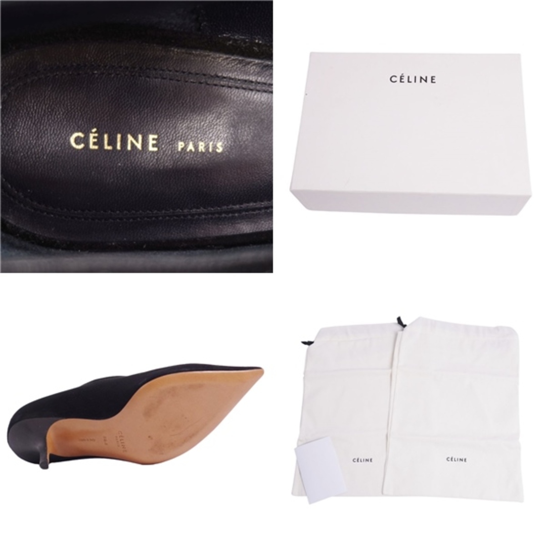 celine(セリーヌ)の極美品 セリーヌ CELINE パンプス フィービー期 スウェードレザー ヒール シューズ 靴 レディース イタリア製 38 1/2(25.5cm相当) ブラック レディースの靴/シューズ(ハイヒール/パンプス)の商品写真