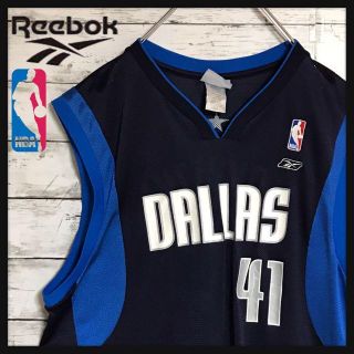 リーボック(Reebok)の【リーボック】ＮＢＡ　ダラス・マーベリックス　バスケゲームシャツ　F336(タンクトップ)