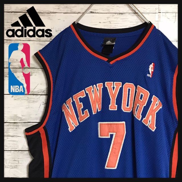 【アディダス】ＮＢＡ　ニューヨーク・ニックス　バスケゲームシャツ　F334