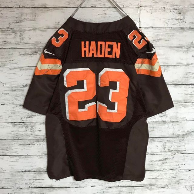 ナイキ】NFL ブラウンズ アメフトゲームシャツ ワッペンロゴ F319 ... ナイキ NFL アメフト ゲームシャツ 超ビッグサイズ ロゴ US ワッペン