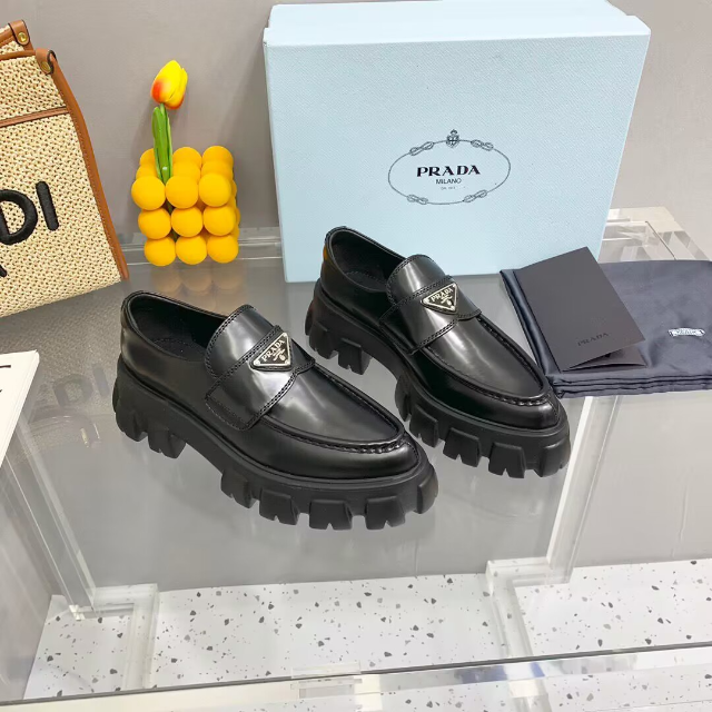 PRADA 厚底 ローファー モノリス 23cm | gkcsu.org