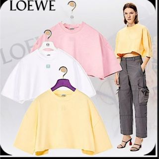 ロエベ(LOEWE)のLOEWE ロエベ　クロップド　アナグラム　ホワイト　Tシャツ(Tシャツ(半袖/袖なし))