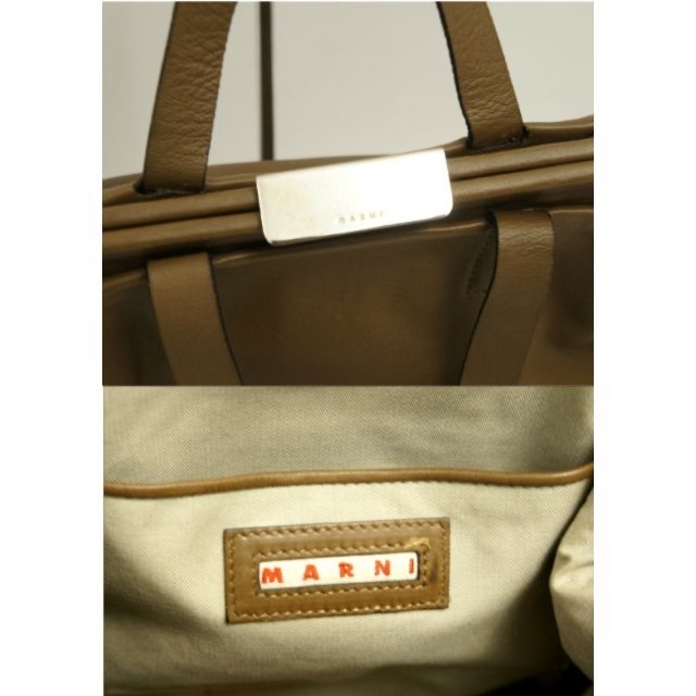 美品18万◇MARNI マルニ がまぐちデザイン 2way ナッパレザー バッグ