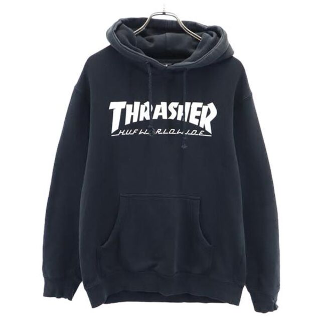 ハフ スラッシャー ロゴプリント スウェットパーカー S ブラック系 HUF THRASHER 裏起毛 メンズ 【中古】 【230413】 |  フリマアプリ ラクマ