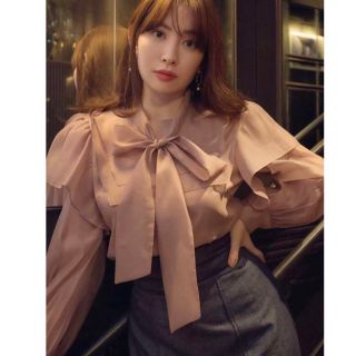 ハーリップトゥ(Her lip to)のHerlipto Bow-Tie Organdy Blouse(シャツ/ブラウス(長袖/七分))