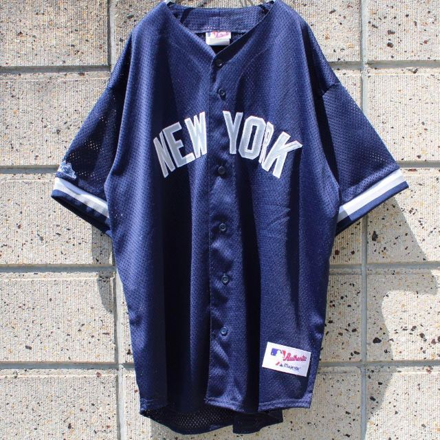 USA製 90~00s　Majestic × NY.ヤンキース ゲームシャツ