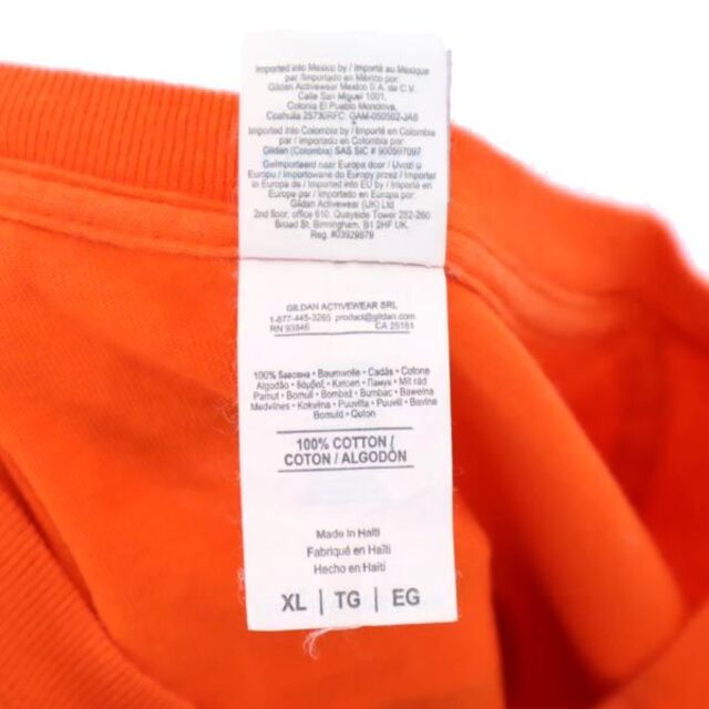 GILDAN - ギルダン バックプリント 半袖 Tシャツ XL オレンジ GILDAN メンズ 【中古】 【230413】 メール便可の通販 by  古着屋BIG2nd's shop｜ギルタンならラクマ