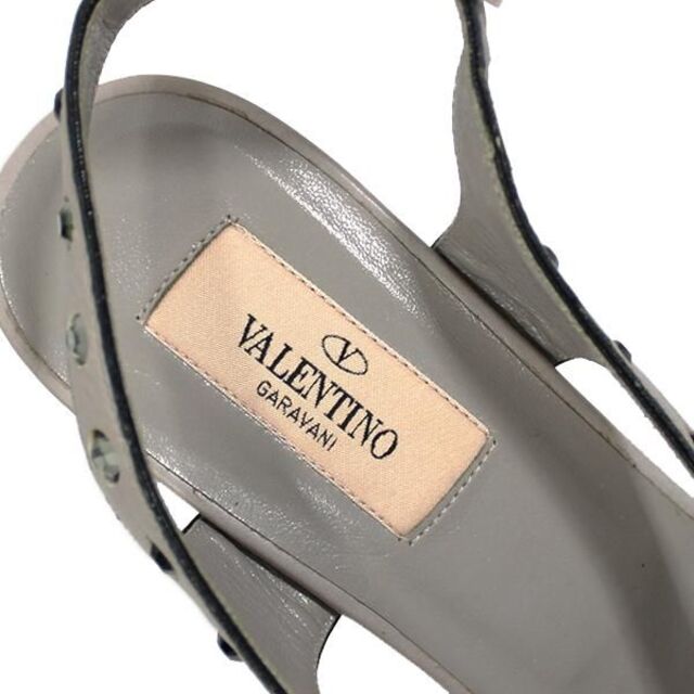 ヴァレンティノ 靴 サンダル 約25cm グレーxベージュ JJS01825