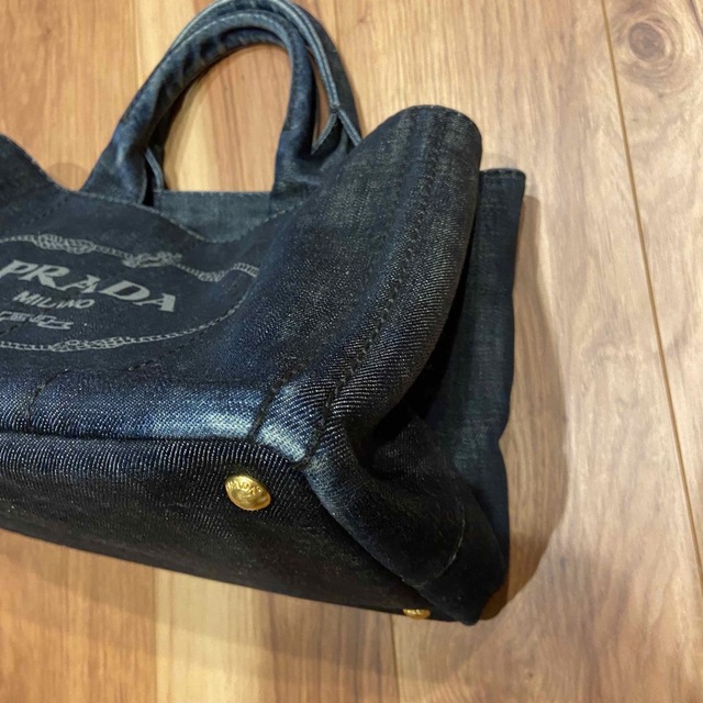 美品 プラダ B2642B カナパ デニム 2way トートバッグ ハンドバッグ