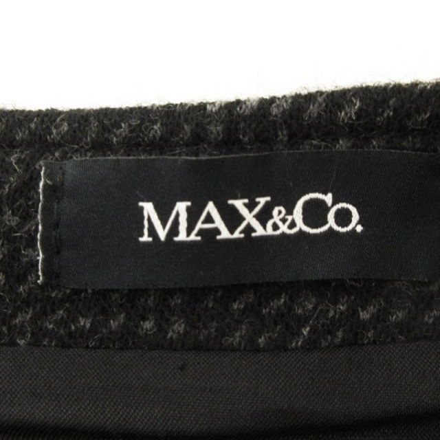 Max & Co.(マックスアンドコー)のマックス&コー ワンピース ひざ丈 半袖 ボックスプリーツ 黒 S レディースのワンピース(ひざ丈ワンピース)の商品写真