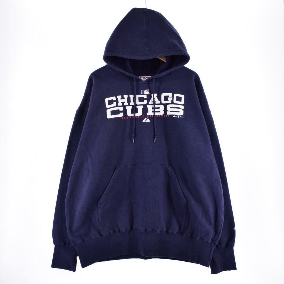 ビッグサイズ マジェスティック majestic MLB CHICAGO CUBS シカゴカブス スウェットプルオーバーパーカー メンズXXXL /eaa305174