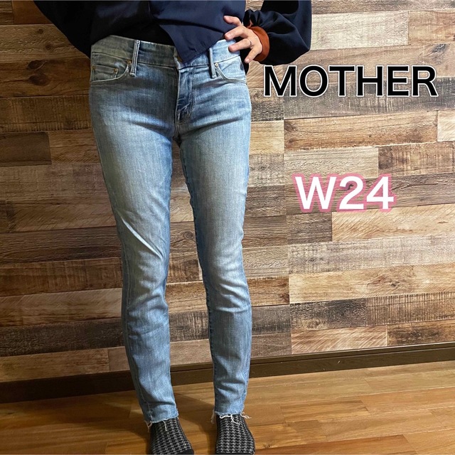 mother - MOTHER LOOKER ANKLE FRAY カットオフ スキニー W24の通販 by ...