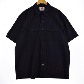 ディッキーズ(Dickies)の古着 ディッキーズ Dickies 半袖 ワークシャツ メンズXXL /eaa316445(シャツ)