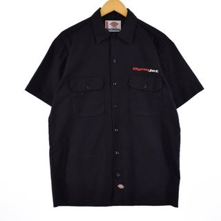 ディッキーズ(Dickies)の古着 ディッキーズ Dickies バックワッペン 半袖 ワークシャツ メンズM /eaa328907(シャツ)