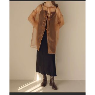 ザラ(ZARA)のフペル　fupel　ZARA　2WAYシアーチュールトップス(シャツ/ブラウス(長袖/七分))