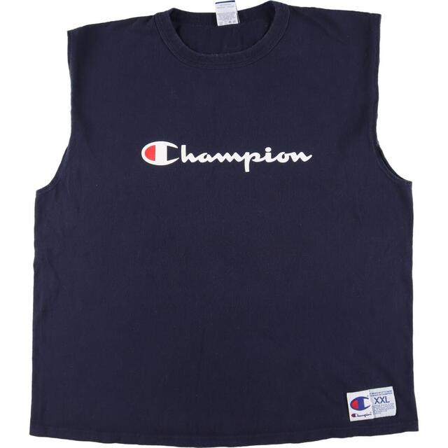90年代 チャンピオン Champion ノースリーブ ロゴTシャツ USA製 メンズXXL ヴィンテージ /eaa324456