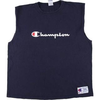 チャンピオン(Champion)の古着 90年代 チャンピオン Champion ノースリーブ ロゴTシャツ USA製 メンズXXL ヴィンテージ /eaa324456(Tシャツ/カットソー(半袖/袖なし))