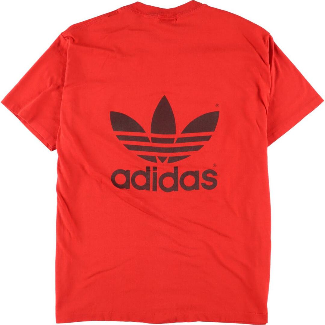 古着 80年代 アディダス adidas 両面プリント ロゴTシャツ USA製 メンズL ヴィンテージ /eaa308994