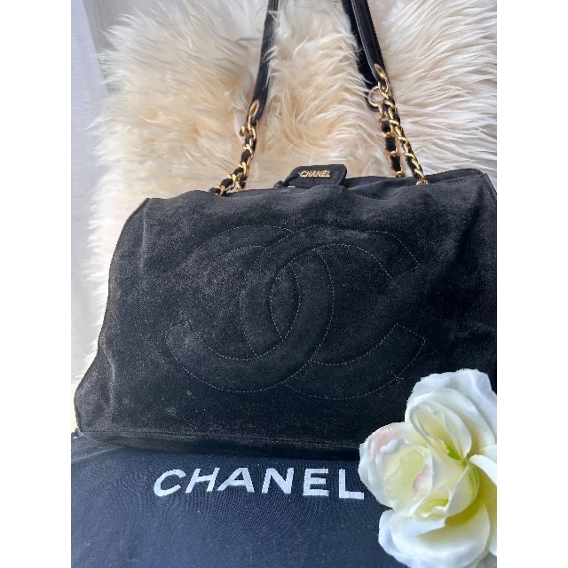 本物【デカ・ココマーク】CHANEL チェーントートバッグ