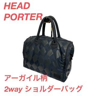 ヘッドポーター(HEADPORTER)のHEAD PORTER ヘッドポーター MASTER NAVY アーガイル柄(ショルダーバッグ)