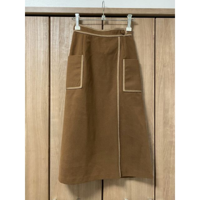 WILLSELECTION(ウィルセレクション)のWILLSELECTION　配色ステッチAラインスカート レディースのスカート(ロングスカート)の商品写真