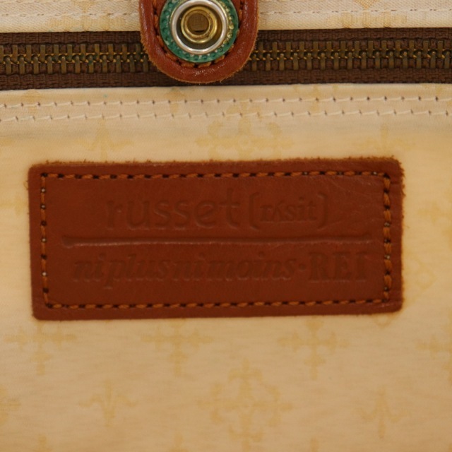 Russet(ラシット)のラシット トートバッグ ハンドバッグ ナイロン×レザー モノグラム ベージュ 茶 レディースのバッグ(ハンドバッグ)の商品写真