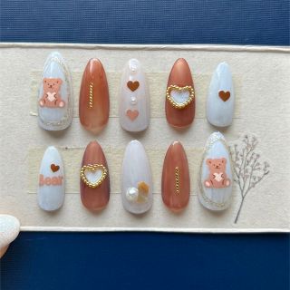 売り尽くしSALEくまさんネイル　ハンドメイド　ネイルチップ