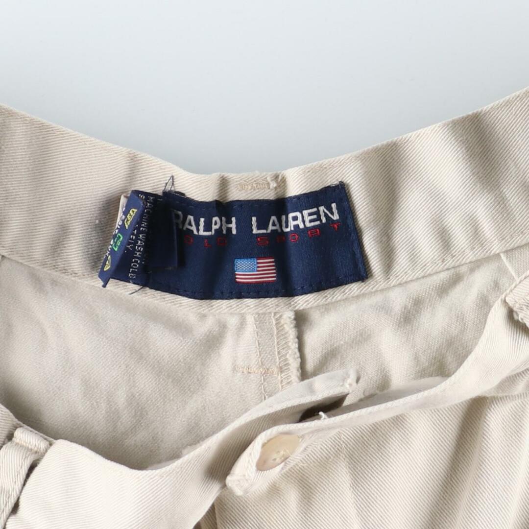 Ralph Lauren(ラルフローレン)の古着 90年代 ラルフローレン Ralph Lauren POLO SPORT ポロスポーツ チノショーツ ショートパンツ USA製 レディースL(w30) ヴィンテージ /eaa317721 レディースのパンツ(ショートパンツ)の商品写真