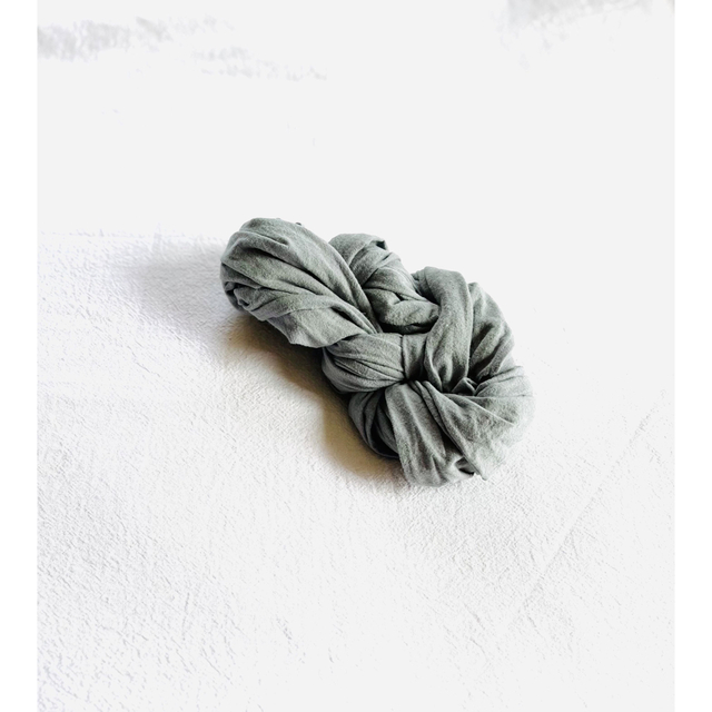 綿麻ストール　くすんだ淡いブルーグリーン ハンドメイドのファッション小物(マフラー/ストール)の商品写真