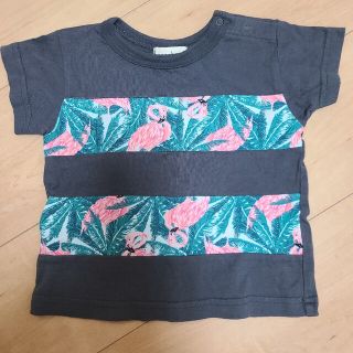 ブランシェス(Branshes)のふふふ、フラミンゴがカワちぃ！サイズ80　ブランシェスBRANSHES(Ｔシャツ)