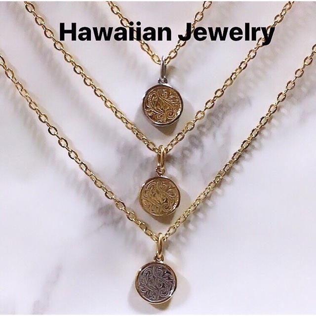 ハワイアンジュエリー メンズ ネックレス メダル コイン 男 女 レディース メンズのアクセサリー(ネックレス)の商品写真