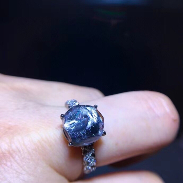 独特の上品 ⭐︎【高級】プラチナタイチンルチルクォーツ リング s925