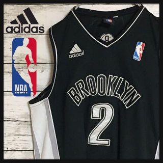 アディダス(adidas)の【アディダス】NBA ネッツ　バスケゲームシャツ　刺繍ロゴ　黒　H325(その他)