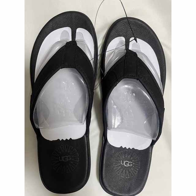 UGG SEASIDE LEATHER FLIP FLOP ブラック