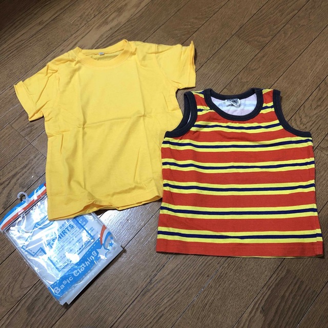 F.O.KIDS(エフオーキッズ)の4枚で1800円　男の子　110 タンクトップと半袖Tシャツ の2枚組 キッズ/ベビー/マタニティのキッズ服女の子用(90cm~)(Tシャツ/カットソー)の商品写真